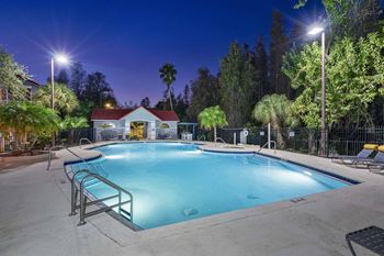 Pool at nightimeat Windsor Highwoods Preserve, Tampa, FL 33647